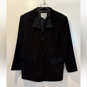 Carissimo Black‎ Formal Occasion Blazer Jacket Tuxedo Style Womens Size 14